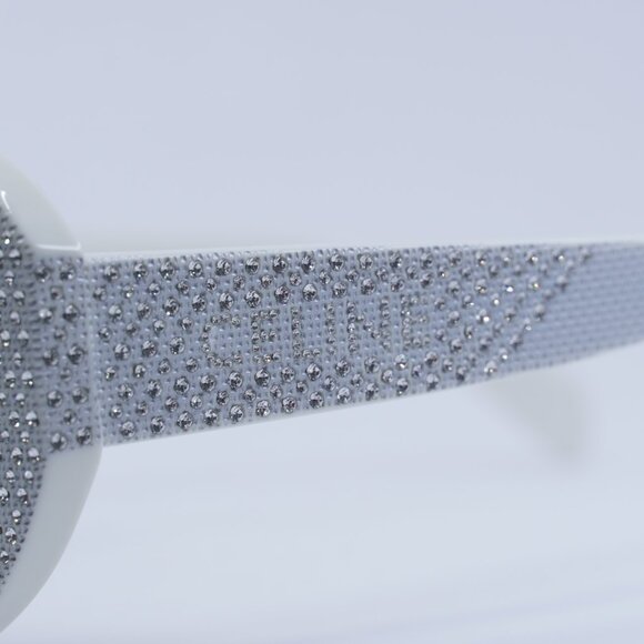 Celine CL4240IS 25A Sunglasses Shiny Ivory with Silver Studs Embellishment Frame - Picture 10 of 12